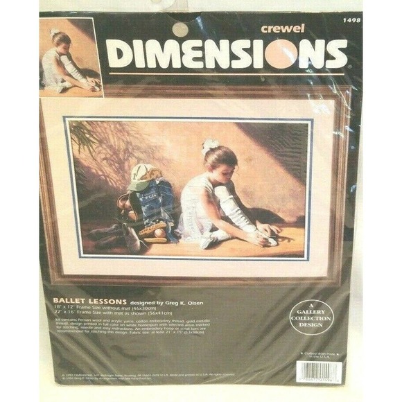 Dimensions Ballet Lessons Crewel Kit 1498 18x12 - Picture 1 of 4
